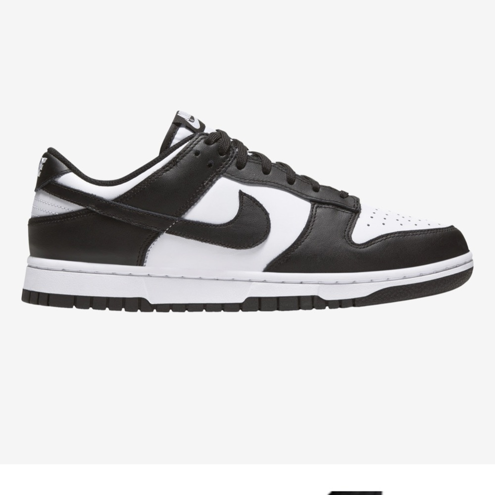 Nike women’s dunk low 8.5 black and white panda